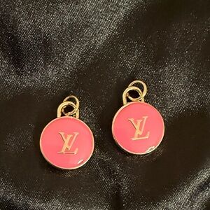Louis Vuitton Pink and Gold Double Sided zipper pull | Bag Charms